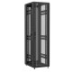 Baie en kit Ligne 1200 47U 600x800mm, porte avant : Simple Verre, porte arrière : Double Nid d'Abeille, sans panneaux latéraux