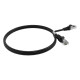 Cordon RJ45 cat7 SFTP 100 Ohms LSOH surmoulé noir 1m