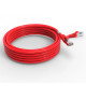 Cordon RJ45 cat7 SFTP 100 Ohms LSOH surmoulé rouge 5m