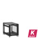En kit - Mini baie de brassage 12U 600x1000x740mm (LxPxH) 500kg, Porte avant en verre / Sans porte arrière, Sans panneaux latéraux