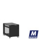 Mini baie de brassage 12U 600x1000x740mm (LxPxH) 500kg, Porte avant panneau plein / Porte arrière en verre, Sans panneaux latéraux