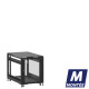Mini baie de brassage 12U 600x1000x740mm (LxPxH) 500kg, Porte avant en verre / Sans porte arrière, Sans panneaux latéraux