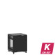 En kit - Mini baie de brassage 12U 600x600x740mm (LxPxH) 500kg, Porte avant panneau plein / Porte arrière nid d'abeille, Sans panneaux latéraux