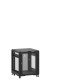 En kit - Mini baie de brassage 12U 600x600x740mm (LxPxH) 500kg, Porte avant et arrière en verre, Sans panneaux latéraux