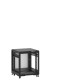 En kit - Mini baie de brassage 12U 600x600x740mm (LxPxH) 500kg, Sans porte avant / Porte arrière nid d'abeille, Sans panneaux latéraux