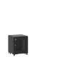 Mini baie de brassage 12U 600x600x740mm (LxPxH) 500kg, Porte avant nid d'abeille / Porte arrière panneau plein