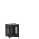 Mini baie de brassage 12U 600x600x740mm (LxPxH) 500kg, Porte avant nid d'abeille / Porte arrière panneau plein, Sans panneaux latéraux