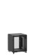 Mini baie de brassage 12U 600x600x740mm (LxPxH) 500kg, Sans porte avant / Porte arrière en verre