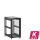 En kit - Baie de brassage 21U 600x1000x1141mm (LxPxH) 500kg, Porte avant en verre / Sans porte arrière, Sans panneaux latéraux