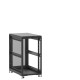 En kit - Baie de brassage 21U 600x1000x1141mm (LxPxH) 500kg, Sans porte avant / Porte arrière nid d'abeille, Sans panneaux latéraux