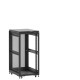 Baie 24U 600x800mm, porte avant : Sans Porte, porte arrière : Simple Nid d'Abeille, sans panneaux latéraux