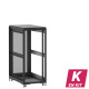 En kit - Baie de brassage 27U 600x1000x1407mm (LxPxH) 500kg, Sans porte avant / Porte arrière nid d'abeille, Sans panneaux latéraux