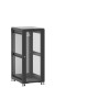 En kit - Baie de brassage 27U 600x800x1407mm (LxPxH) 500kg, Porte avant en verre / Porte arrière nid d'abeille, Sans panneaux latéraux