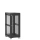 Baie de brassage 27U 600x800x1407mm (LxPxH) 500kg, Porte avant et arrière nid d'abeille, Sans panneaux latéraux