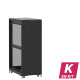 En kit - Baie de brassage 31U 600x1000x1585mm (LxPxH) 500kg, Porte avant panneau plein / Porte arrière nid d'abeille, Sans panneaux latéraux