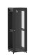Baie de brassage 36U 600x600x1807mm (LxPxH) 500kg, Porte avant en verre / Porte arrière double pleine, Sans panneaux latéraux
