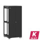 En kit - Baie de brassage 36U 800x800x1807mm (LxPxH) 500kg, Porte avant double pleine / Sans porte arrière, Sans panneaux latéraux