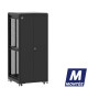 Baie de brassage 36U 800x800x1807mm (LxPxH) 500kg, Porte avant double pleine / Porte arrière nid d'abeille, Sans panneaux latéraux