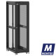 Baie de brassage 42U 600x1000x2074mm (LxPxH) 500kg, Porte avant nid d'abeille / Porte arrière en verre double, Sans panneaux latéraux