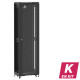 En kit - Baie de brassage 42U 600x400mm (LxPxH) 500kg, Porte avant en verre / Porte arrière panneau plein, Sans panneaux latéraux