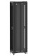 En kit - Baie de brassage 42U 600x400mm (LxPxH) 500kg, Porte avant en verre double / Porte arrière panneau plein, Sans panneaux latéraux