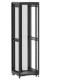 Baie de brassage 42U 600x600x2074mm (LxPxH) 500kg, Sans porte avant / Porte arrière en verre double, Sans panneaux latéraux