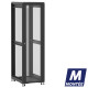 Baie de brassage 42U 600x800x2074mm (LxPxH) 500kg, Porte avant et arrière en verre, Sans panneaux latéraux