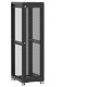 En kit - Baie de brassage 42U 600x800x2074mm (LxPxH) 500kg, Porte avant nid d'abeille / Porte arrière en verre, Sans panneaux latéraux