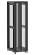 Baie de brassage 42U 600x800x2074mm (LxPxH) 500kg, Porte avant en verre double / Porte arrière en verre double, Sans panneaux latéraux