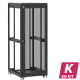 En kit - Baie de brassage 42U 800x1000x2074mm (LxPxH) 500kg, Porte avant nid d'abeille / Sans porte arrière, Sans panneaux latéraux