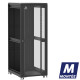 Baie de brassage 42U 800x1000x2074mm (LxPxH) 500kg, Porte avant en verre / Porte arrière panneau plein, Sans panneaux latéraux