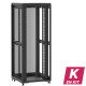 En kit - Baie de brassage 42U 800x800x2074mm (LxPxH) 500kg, Sans porte avant / Porte arrière nid d'abeille, Sans panneaux latéraux