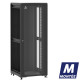 Baie de brassage 42U 800x800x2074mm (LxPxH) 500kg, Porte avant en verre / Porte arrière panneau plein, Sans panneaux latéraux