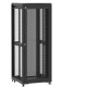 Baie de brassage 42U 800x800x2074mm (LxPxH) 500kg, Porte avant nid d'abeille / Porte arrière en verre, Sans panneaux latéraux