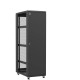 Baie serveur 42U 600x1000x2060mm (LxPxH) 800kg, Porte avant pleine / Porte arrière nid d'abeille, Sans panneaux latéraux