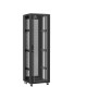 Baie serveur 42U 600x600x2060mm (LxPxH) 800kg, Porte avant en verre / Porte arrière nid d'abeille, Sans panneaux latéraux