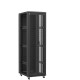 Baie serveur 42U 600x800x2060mm (LxPxH) 800kg, Porte avant double nid d'abeille / Porte arrière pleine, Sans panneaux latéraux