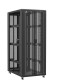 Baie serveur 42U 800x1200x2060mm (LxPxH) 800kg, Porte avant en verre double / Porte arrière double nid d'abeille, Sans panneaux latéraux