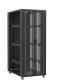 Baie serveur 42U 800x1200x2060mm (LxPxH) 800kg, Porte avant en verre double / Porte arrière double pleine, Sans panneaux latéraux
