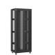 En kit - Baie serveur 42U 800x600x2060mm (LxPxH) 800kg, Porte avant double nid d'abeille / Porte arrière en verre double, Sans panneaux latéraux