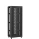 Baie serveur 42U 800x600x2060mm (LxPxH) 800kg, Porte avant double nid d'abeille / Porte arrière double nid d'abeille, Sans panneaux latéraux