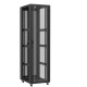 En kit - Baie serveur 47U 600x800x2283mm (LxPxH) 800kg, Porte avant en verre / Porte arrière double nid d'abeille, Sans panneaux latéraux
