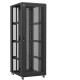 Baie serveur 47U 800x100x2283mm (LxPxH) 800kg, Porte avant nid d'abeille / Porte arrière en verre double, Sans panneaux latéraux