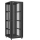 Baie serveur 47U 800x100x2283mm (LxPxH) 800kg, Porte avant en verre / Porte arrière double nid d'abeille, Sans panneaux latéraux