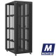 Baie serveur 47U 800x1200x2283mm (LxPxH) 800kg, Porte avant double nid d'abeille / Porte arrière en verre, Sans panneaux latéraux