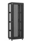 En kit - Baie serveur 47U 800x600x2283mm (LxPxH) 800kg, Porte avant nid d'abeille / Porte arrière en verre, Sans panneaux latéraux