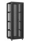 En kit - Baie serveur 47U 800x800x2283mm (LxPxH) 800kg, Porte avant double nid d'abeille / Porte arrière en verre, Sans panneaux latéraux