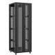 En kit - Baie serveur 47U 800x800x2283mm (LxPxH) 800kg, Porte avant en verre double / Porte arrière nid d'abeille, Sans panneaux latéraux