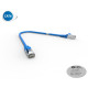Cordon RJ45 cat 6 surmoulé FUTP 100 Ohms LSOH, 0,3m, bleu