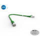 Cordon RJ45 cat 6 surmoulé FUTP 100 Ohms LSOH, 0,3m, vert